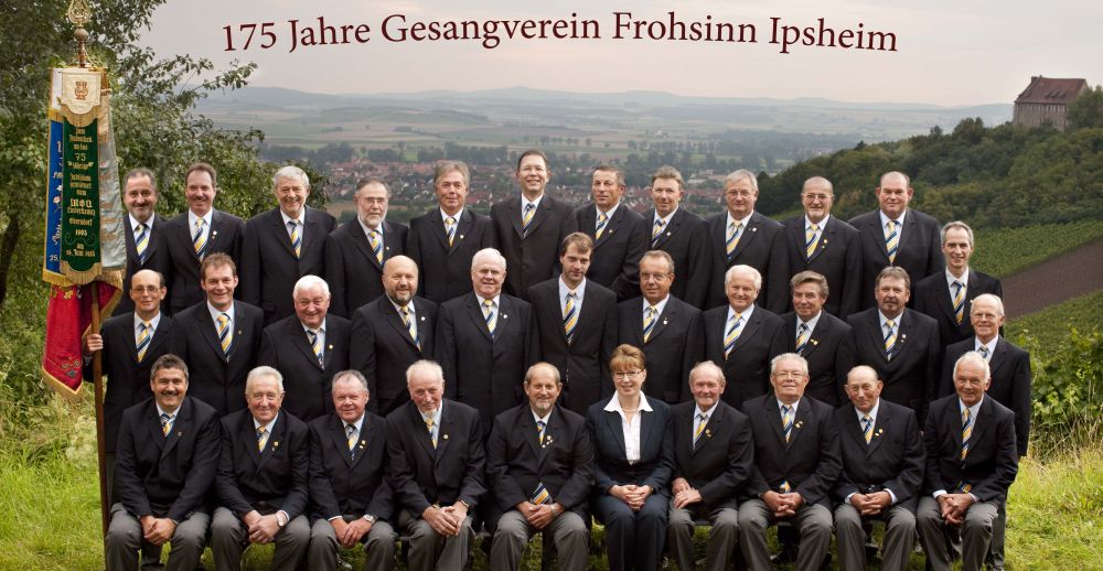 175 Jahre Gesangverein Frohsinn 1836 Ipsheim - Bild der Jubiläumsmannschahaft